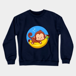 Cute Sleeping Monkey Crewneck Sweatshirt